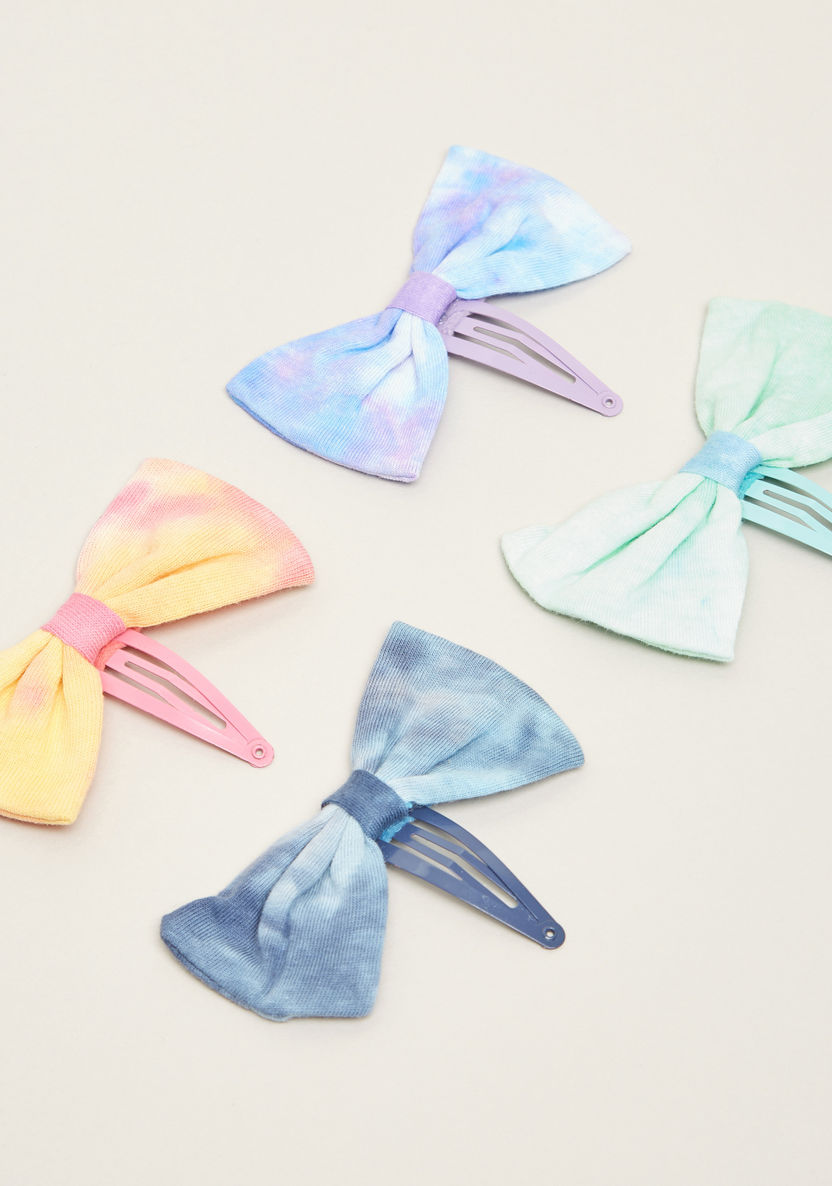Charmz Bow Accented Hair Clip - Set of 4-Hair Accessories-image-0