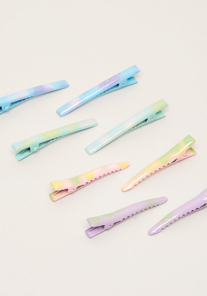 Charmz Tie and Dye Crocodile Clip - Set of 8-Hair Accessories-image-0