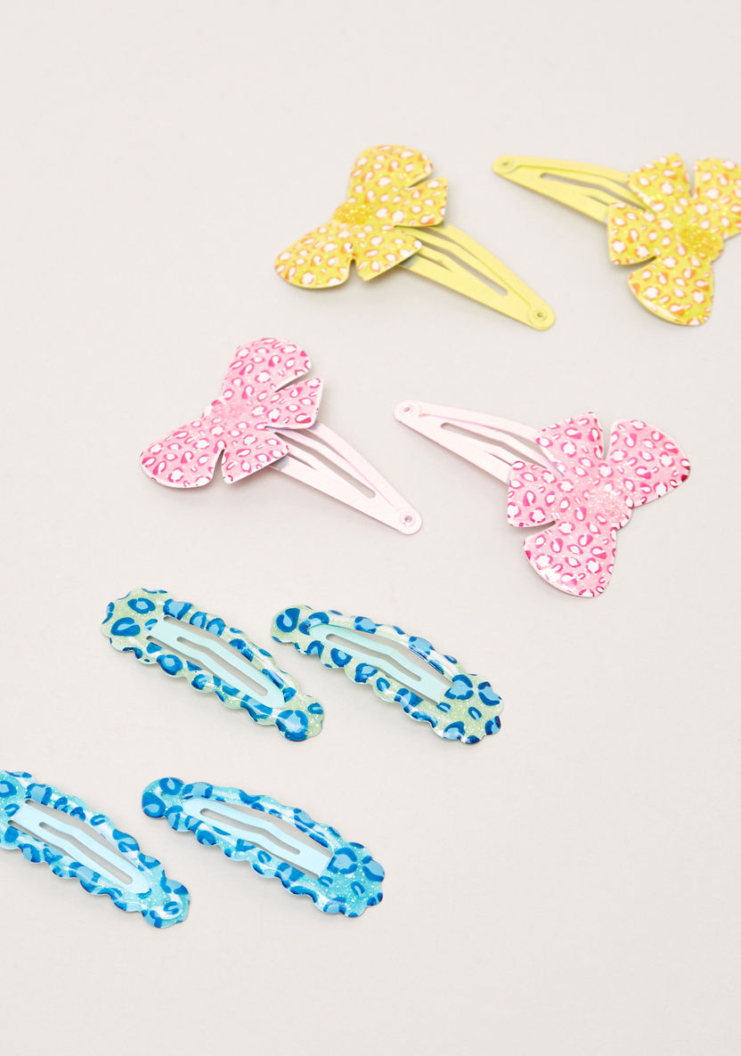 Charmz Printed Hairpins - Set of 4-Hair Accessories-image-0