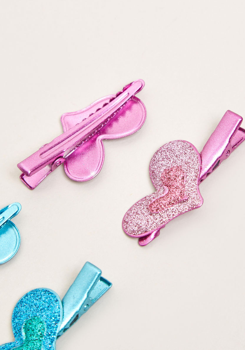 Charmz Glitter Finished Heart Accented Hair Clip - Set of 4-Hair Accessories-image-2