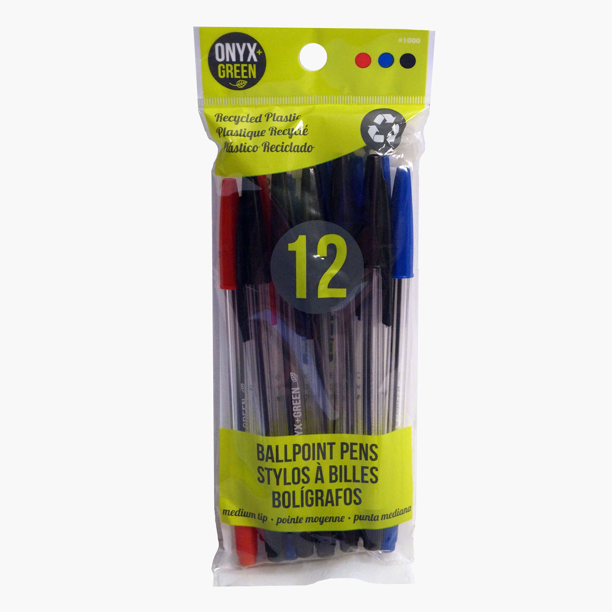 Onyx & Green Eco Friendly Ball Pen - Set of 12-school-stationery-pensandpencils-image-1