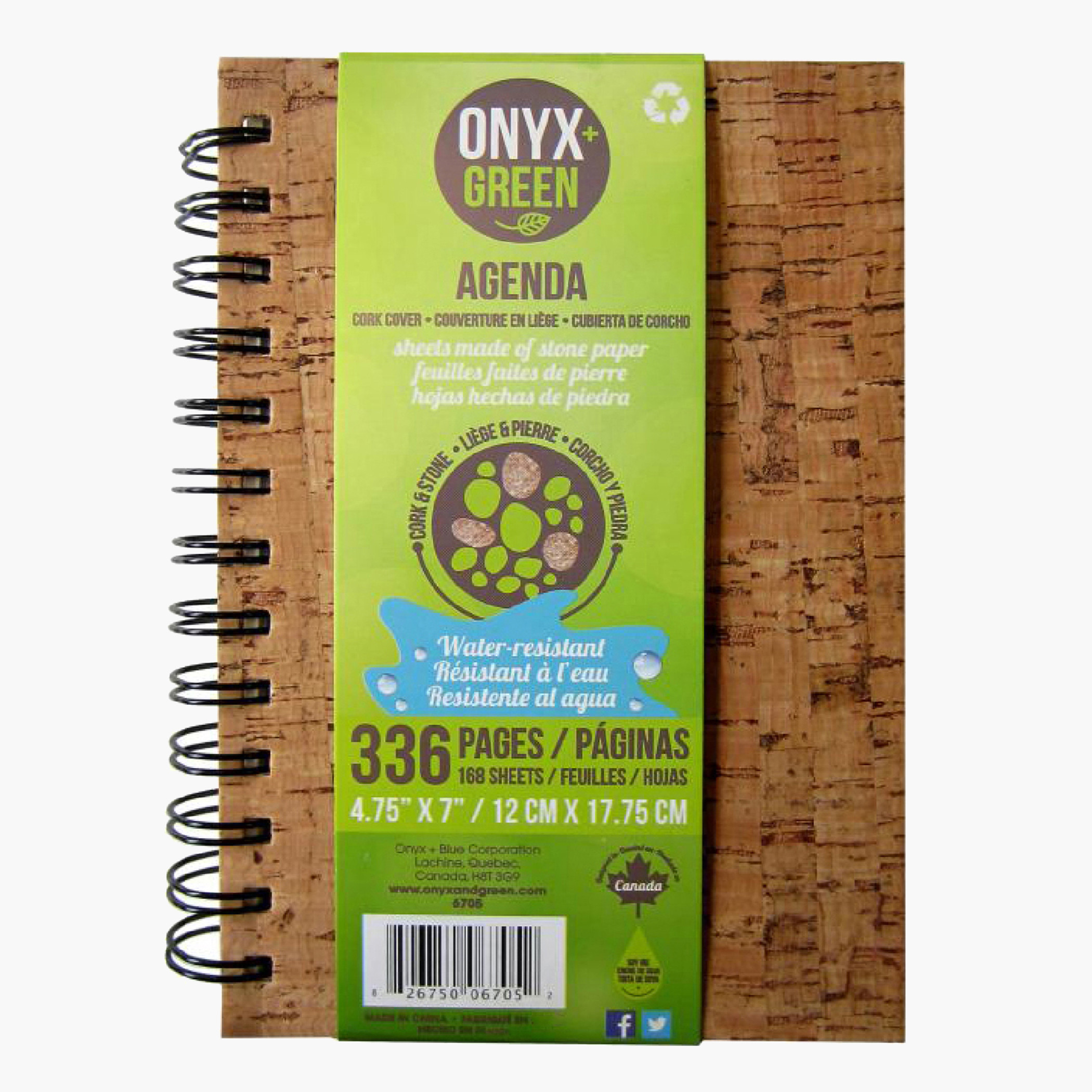 Onyx & Green 168-Page Spiral Agenda Daily Planner-school-stationery-notebooks-image-1
