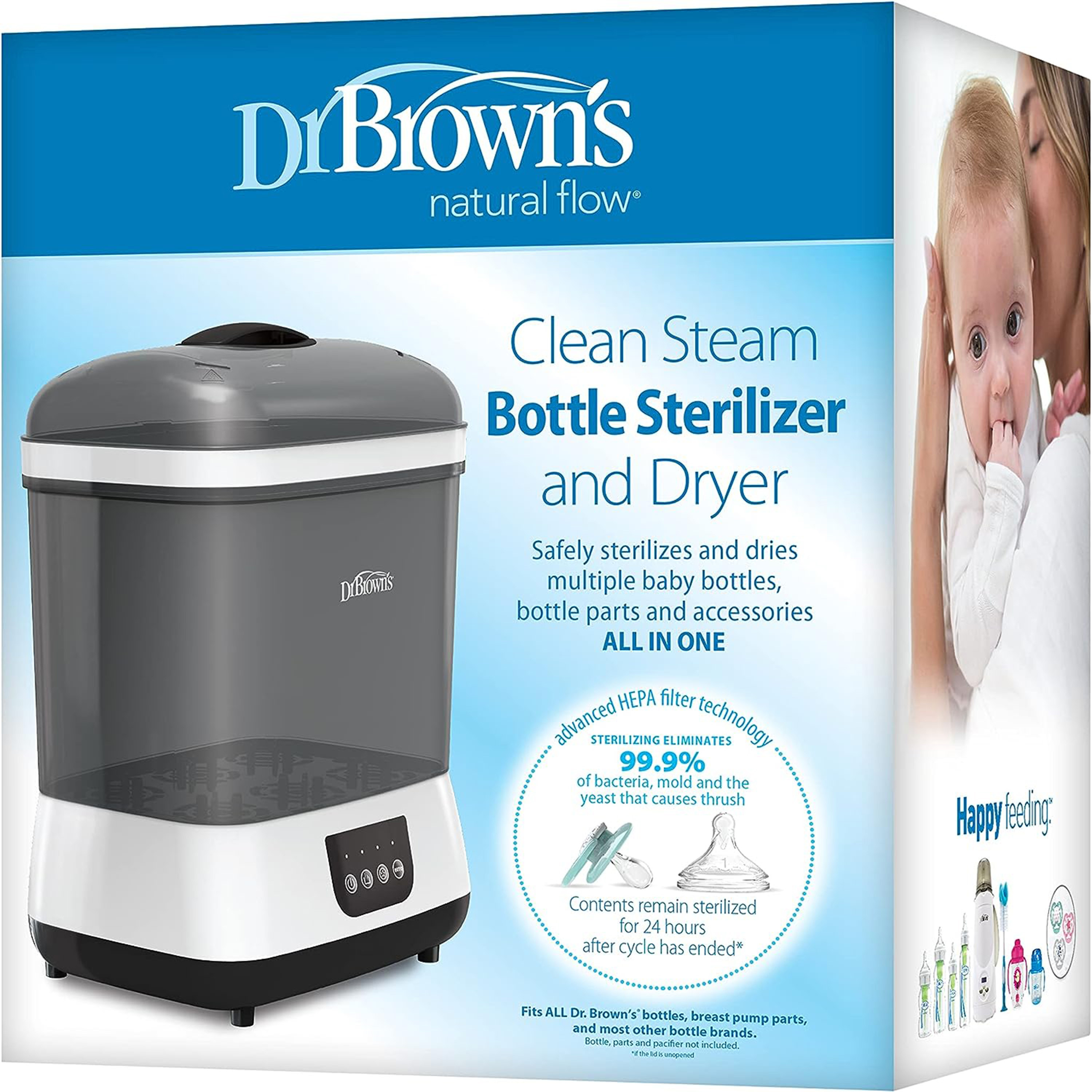 Dr.Brown's Natural Flow Clean Steam Bottle Sterilizer and Dryer-baby-feeding-sterilizersandwarmers-image-1