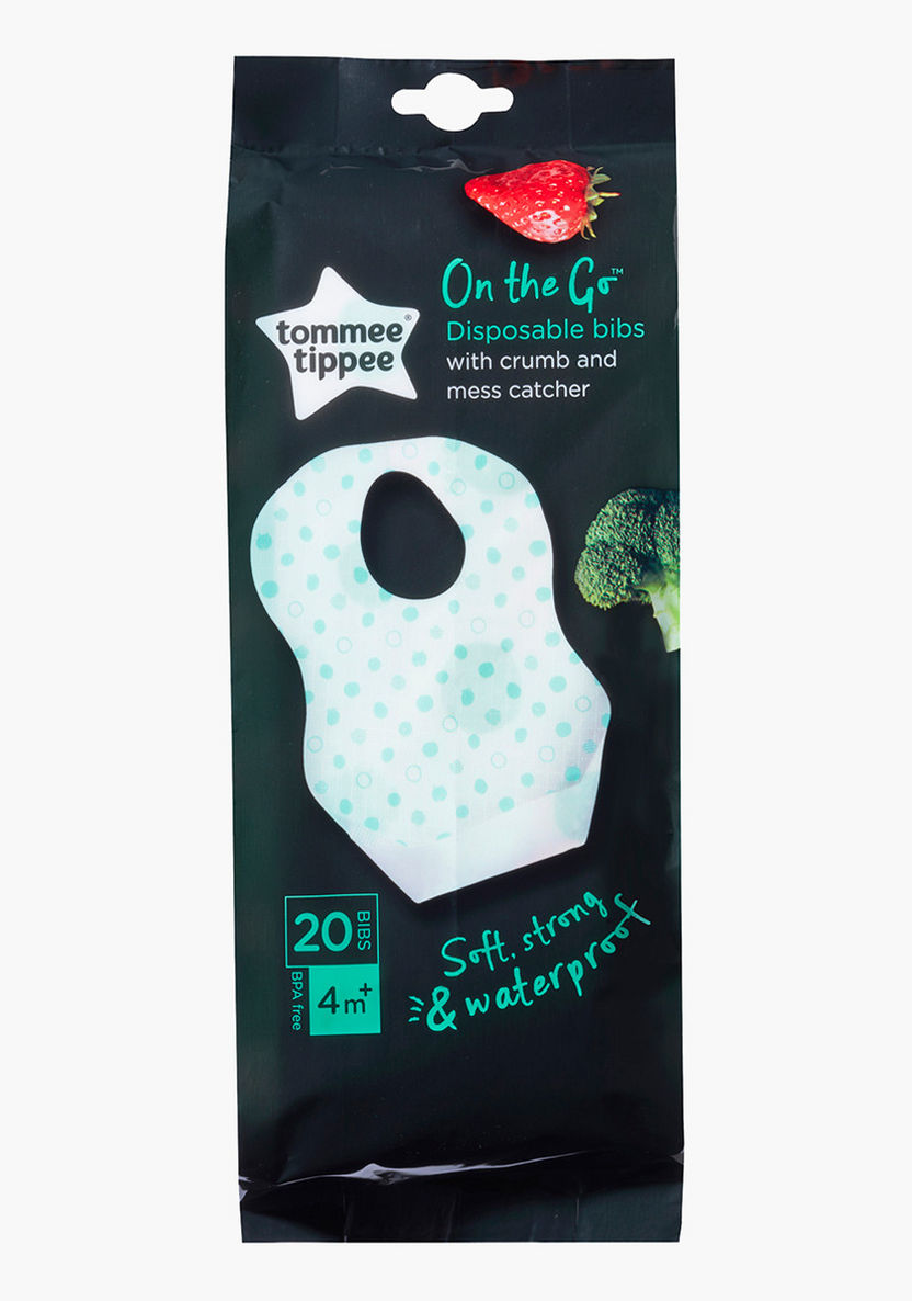 Tommee Tippee Disposable Bib with Crumb Catcher - Pack of 20-Bibs and Burp Cloths-image-1