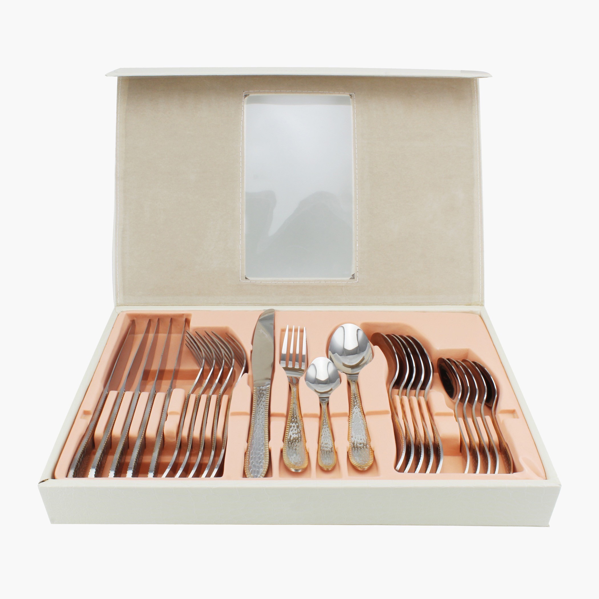 24-Piece Stainless Steel Cutlery Set-household-decor-boxesandtrays-image-1