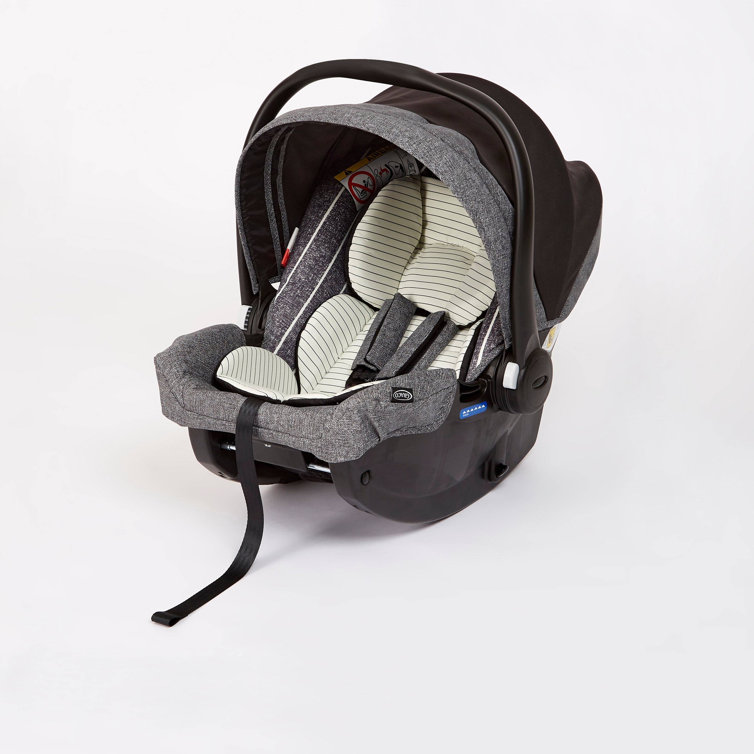 Graco 2-in-1 Printed Black Evo Stroller with Car Seat Travel System (Upto 3 years) -baby-gear-strollersandprams-travelsystems-image-7