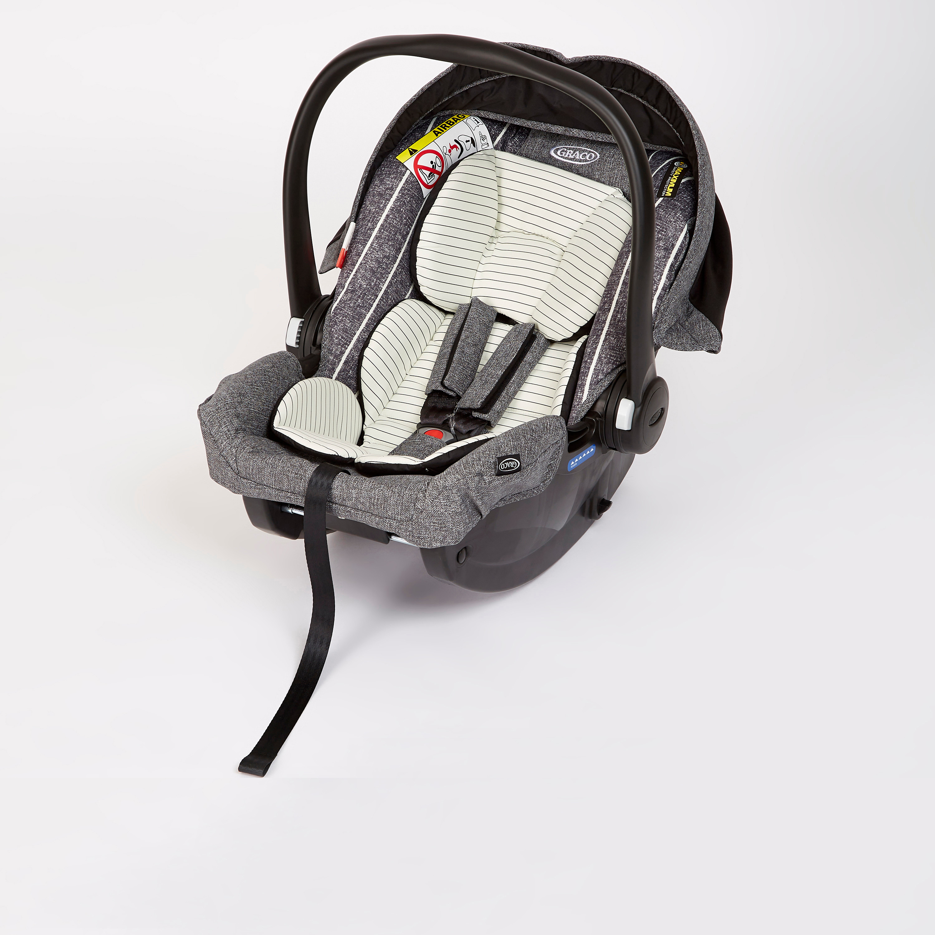 Graco 2-in-1 Printed Black Evo Stroller with Car Seat Travel System (Upto 3 years) -baby-gear-strollersandprams-travelsystems-image-8