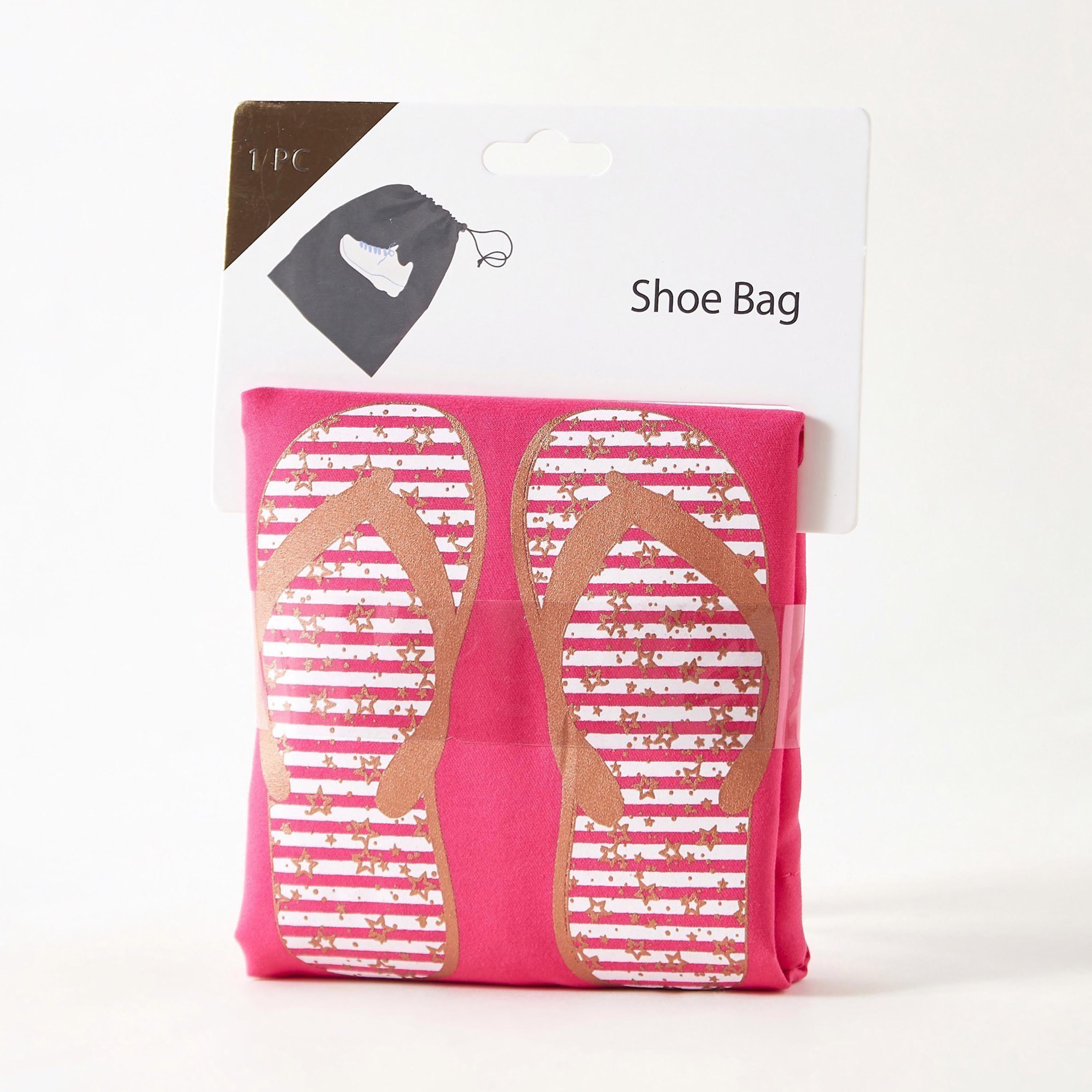 Printed Shoe Bag with Drawstring Closure-travel-accessories-image-4