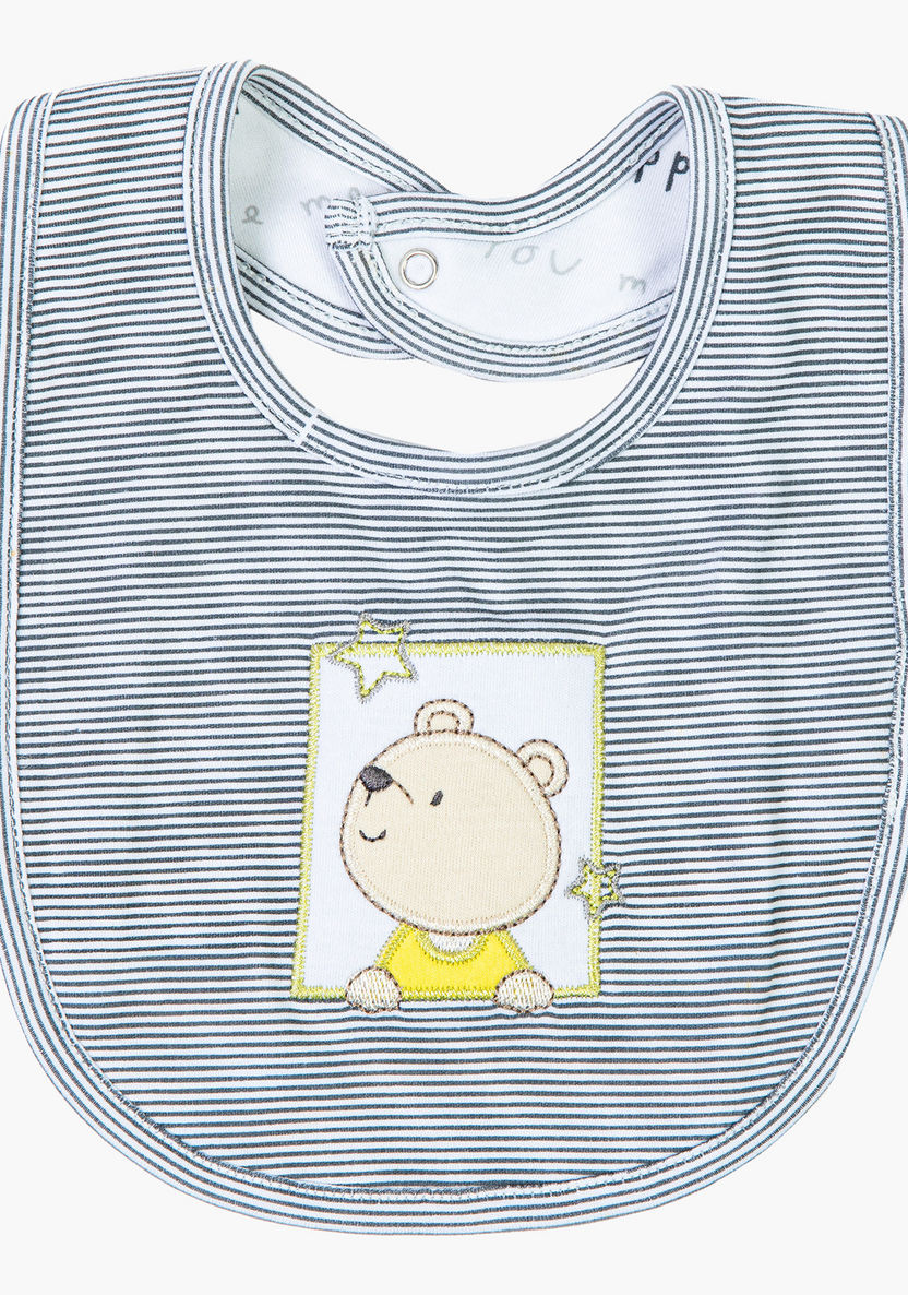 Juniors Striped Bib with Embroidered Applique-Accessories-image-0