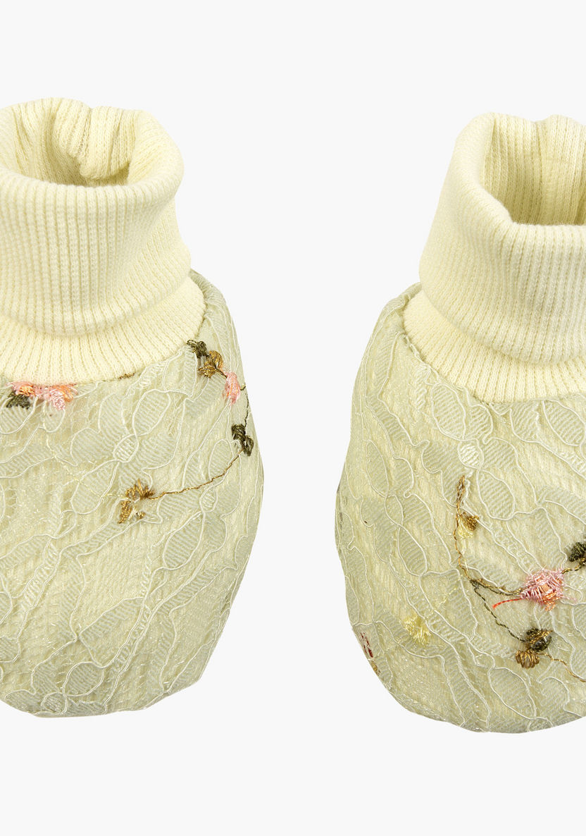 Giggles Floral Embroidered Farah Booties-Booties-image-1