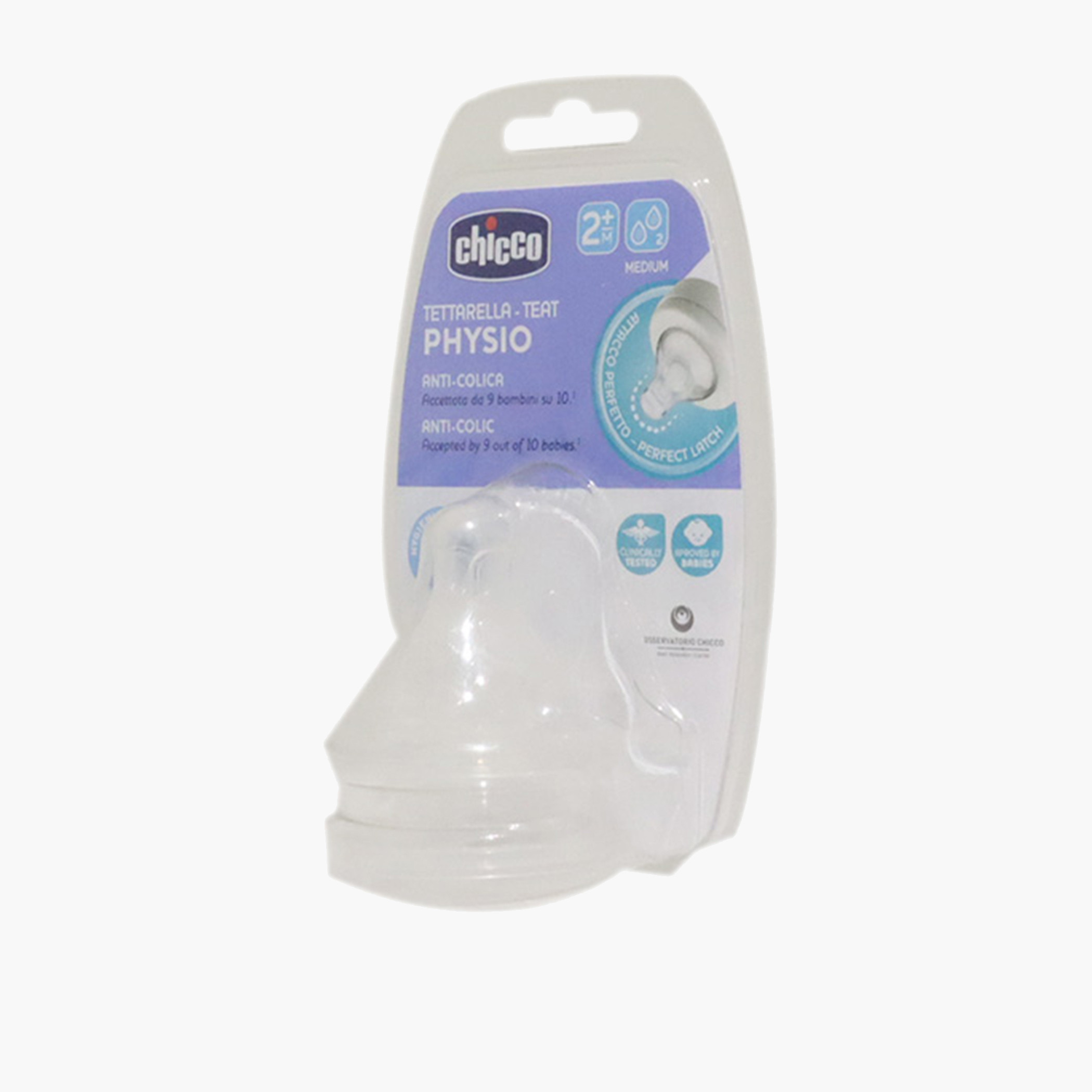 Chicco Perfect5 Medium Flow Silicone Teat - Set of 2-baby-feeding-feedingbottles-bottlesandteats-image-3
