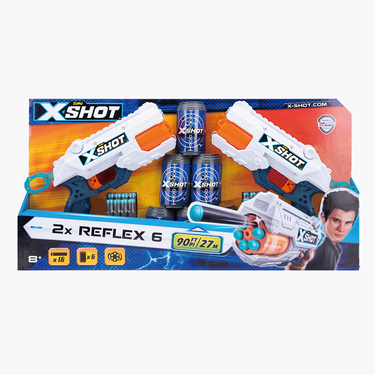 ZURU X-SHOT Excel Hawk Eye with 5 Cans and 12 Darts-toys-outdoor-gunsandfoamblasters-image-1
