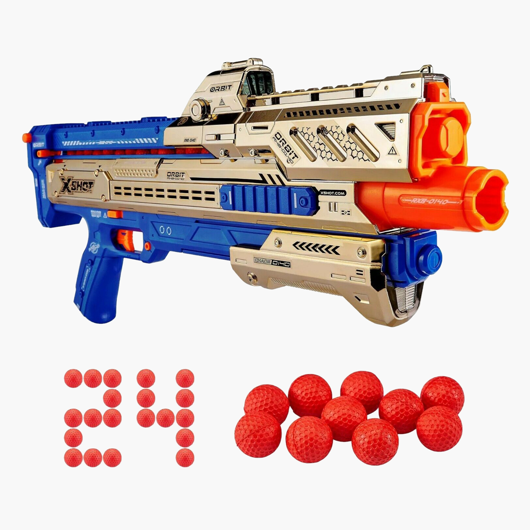 XSHOT Chaos Meteor Blaster Pack mit 24 Dartkugeln von ZURU, Dartblaster, Outdoor-Spielzeugblaster zum einfachen Nachladen & Schnellgeschwindigkeit für Jungen, Kinder und Erwachsene ab 14 Jahren