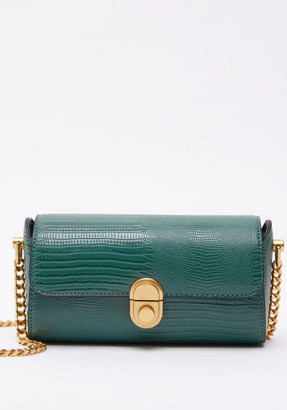 Celeste Animal Textured Crossbody Bag with Chain Strap-Women%27s Handbags-image-0