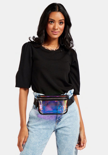 Missy Iridescent Waist Bag with Adjustable Strap-Women%27s Handbags-image-1