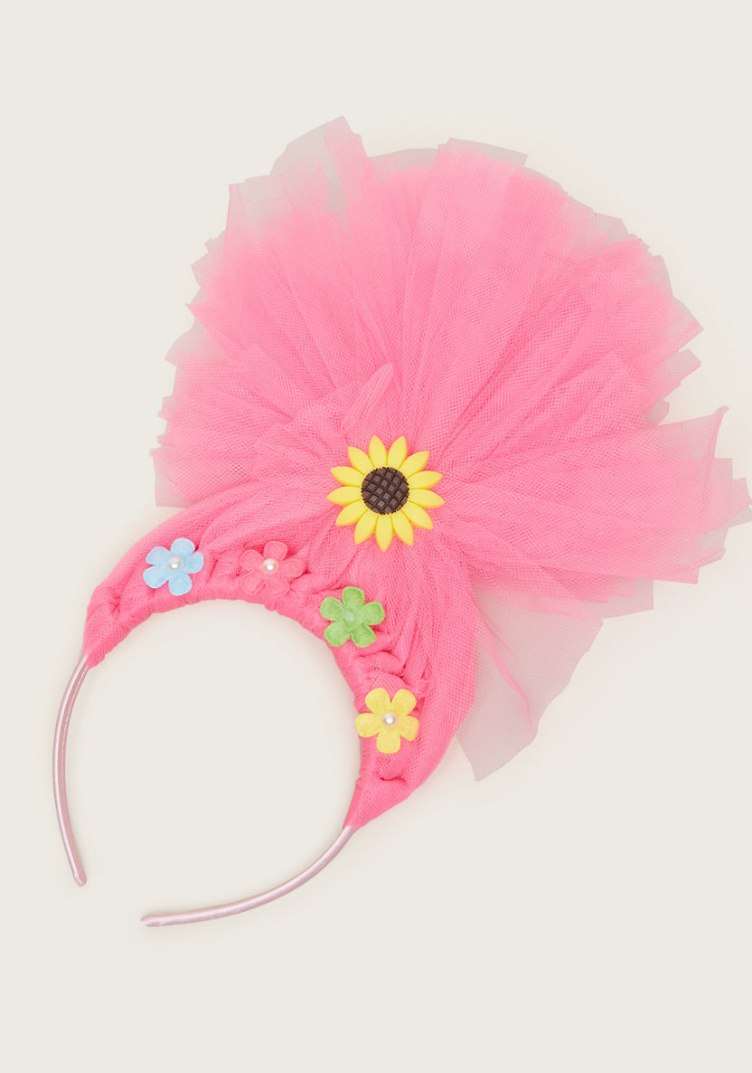 Gloo Flower Applique Detail Hairband-Hair Accessories-image-0