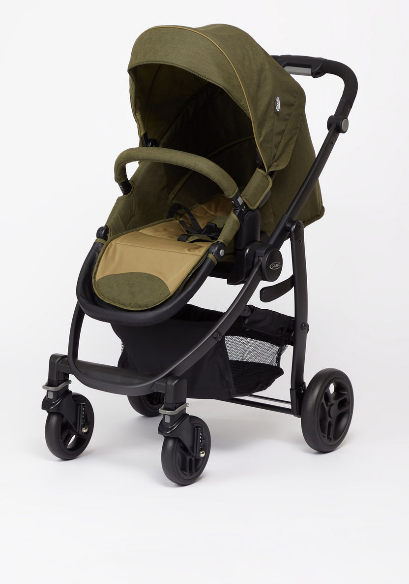 Graco Evo Khaki Travel System with 3-Position Seat (Upto 3 years)-Modular Travel Systems-image-1