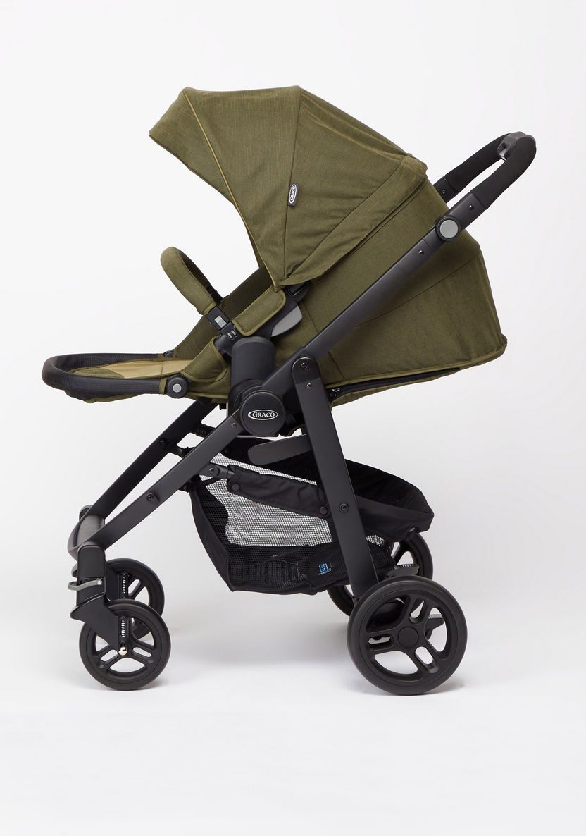 Graco Evo Khaki Travel System with 3-Position Seat (Upto 3 years)-Modular Travel Systems-image-2