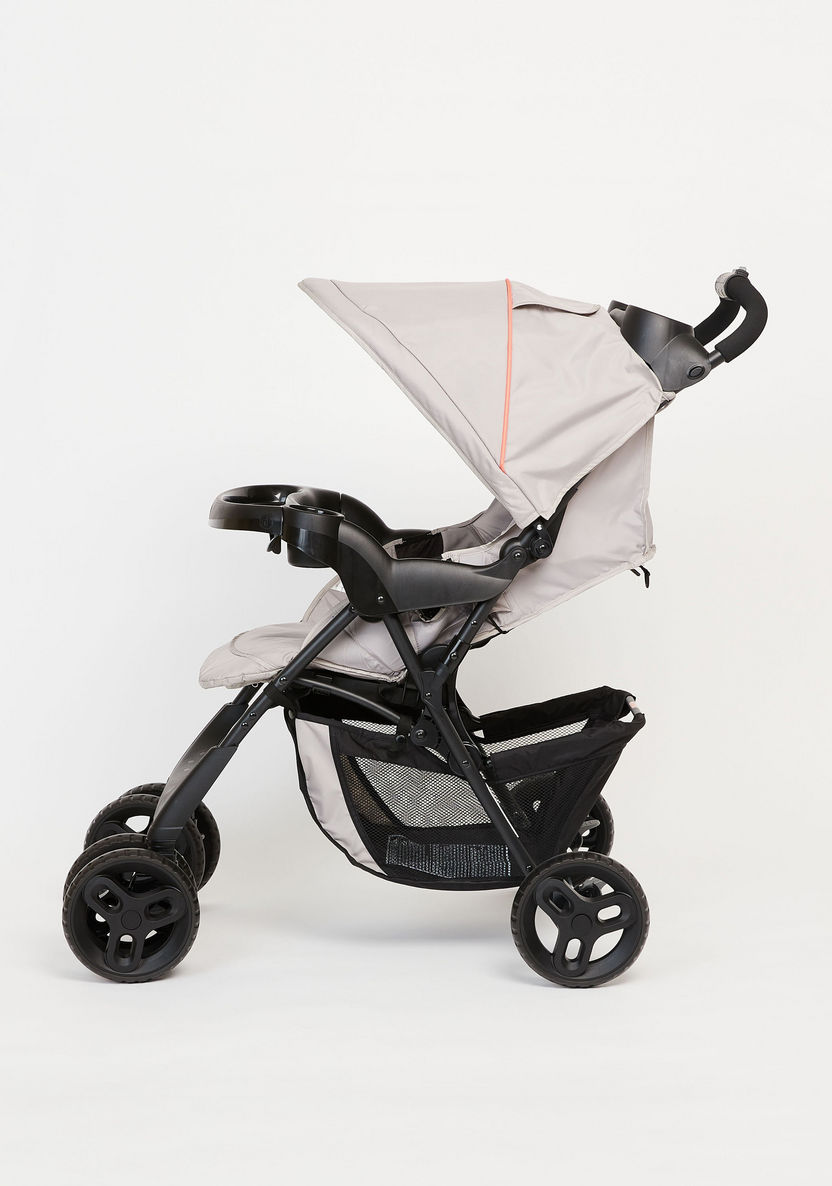 Graco Grey Travel-Ready Baby Stroller with Car Seat Two-In-One Technology (Upto 3 years) -Modular Travel Systems-image-2