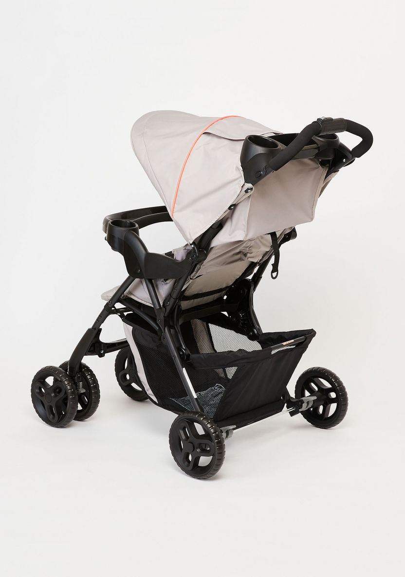 Graco Grey Travel-Ready Baby Stroller with Car Seat Two-In-One Technology (Upto 3 years) -Modular Travel Systems-image-3