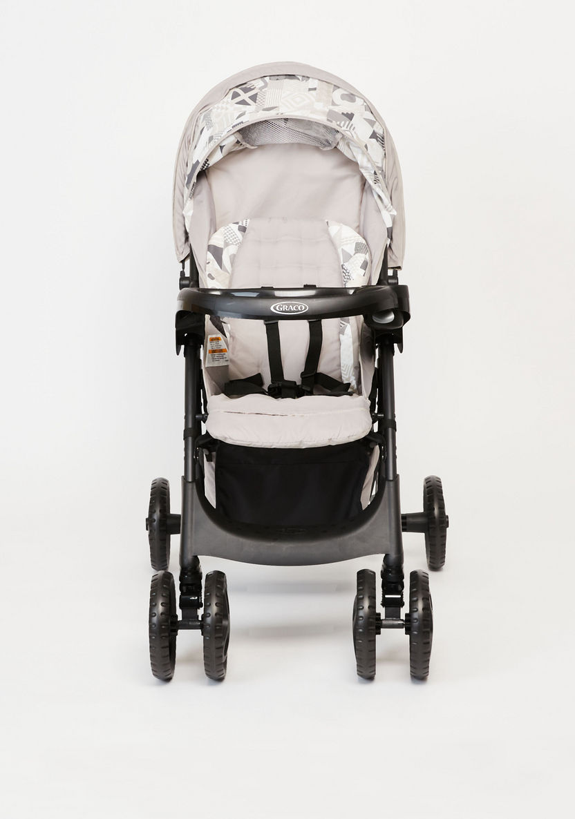 Graco Grey Travel-Ready Baby Stroller with Car Seat Two-In-One Technology (Upto 3 years) -Modular Travel Systems-image-5
