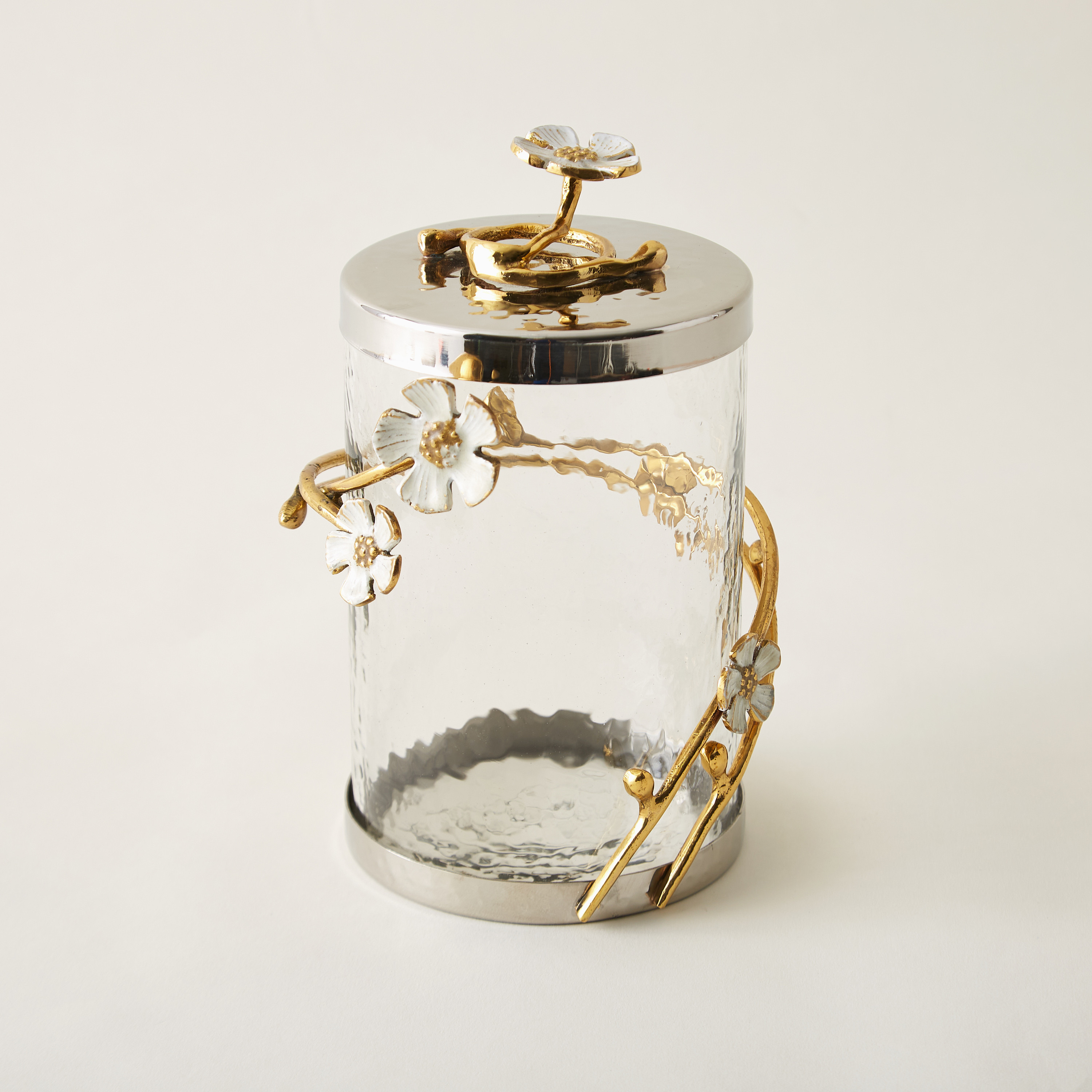 Transparent Embellished Canister with Lid-household-kitchen-kitchentoolsandutensils-image-1