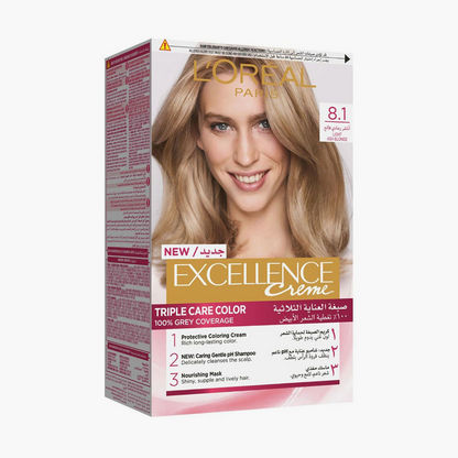 Buy L'Oreal Paris Excellence Creme  Light Ash Blonde Triple Hair Colour  Online | Centrepoint Saudi