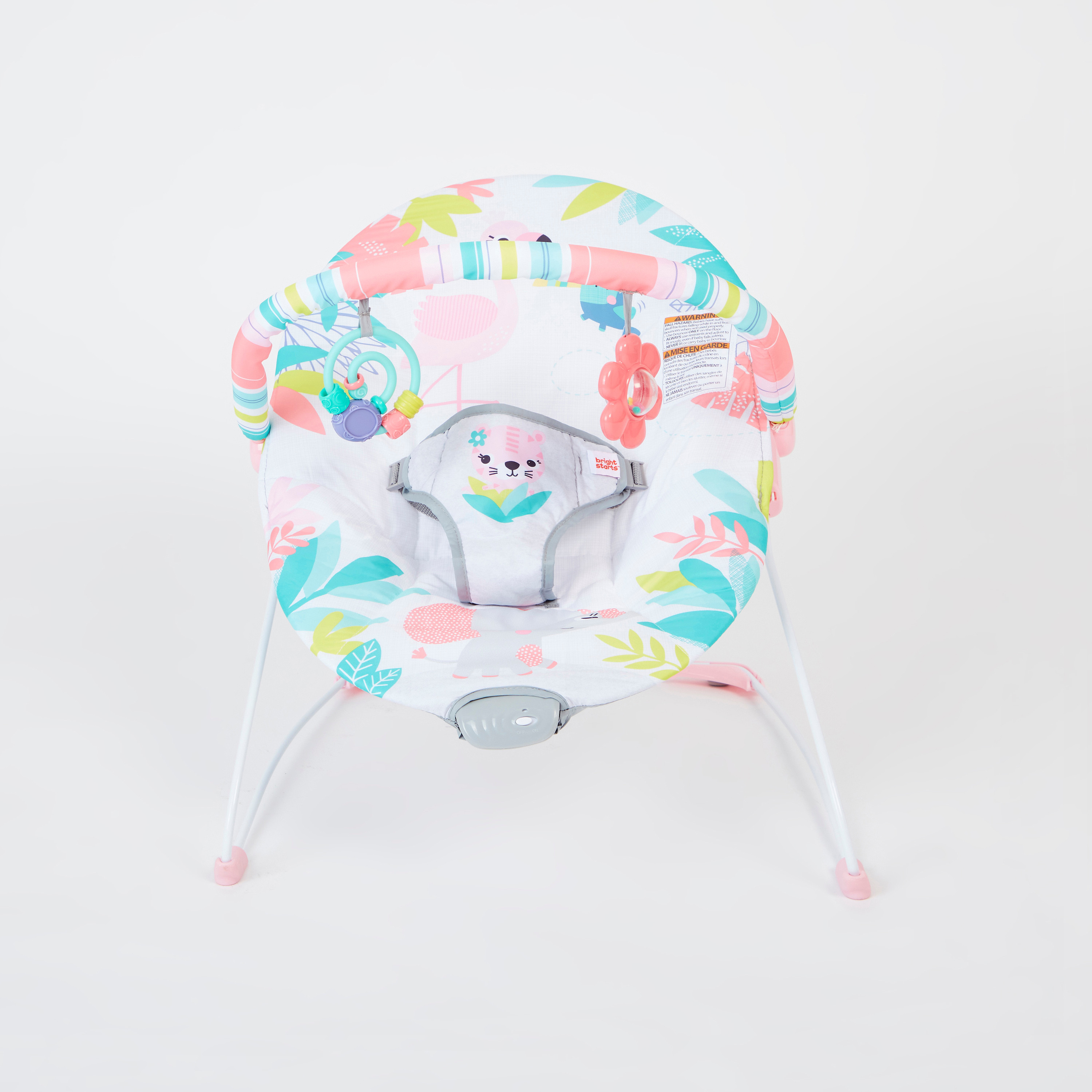 Bright Starts Flamingo Vibes Vibrating Bouncer-baby-infantactivity-bouncers-image-2