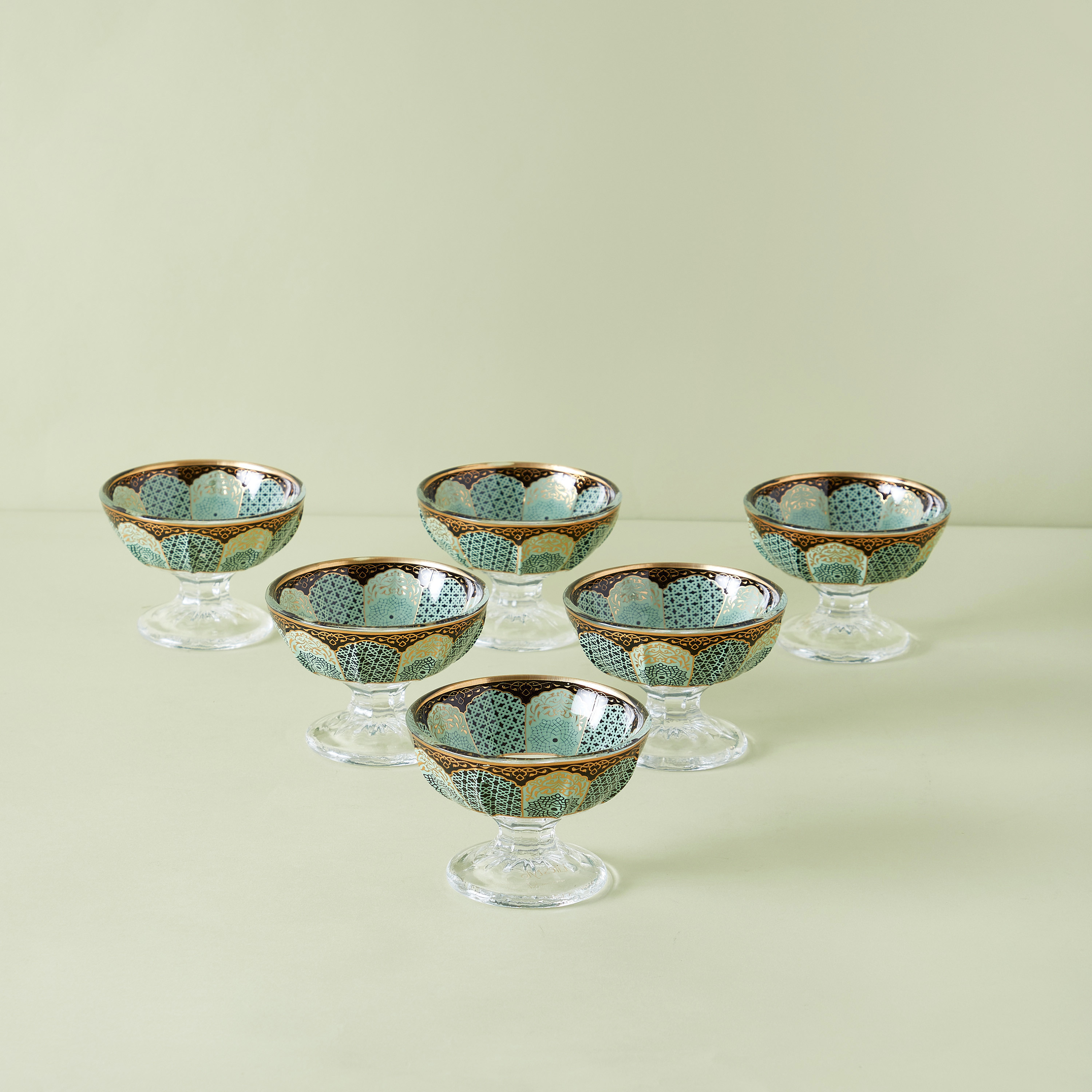 كؤوس آيس كريم بطبعات - طقم من 6 قطع-household-dining-dinnerware-bowls-image-1