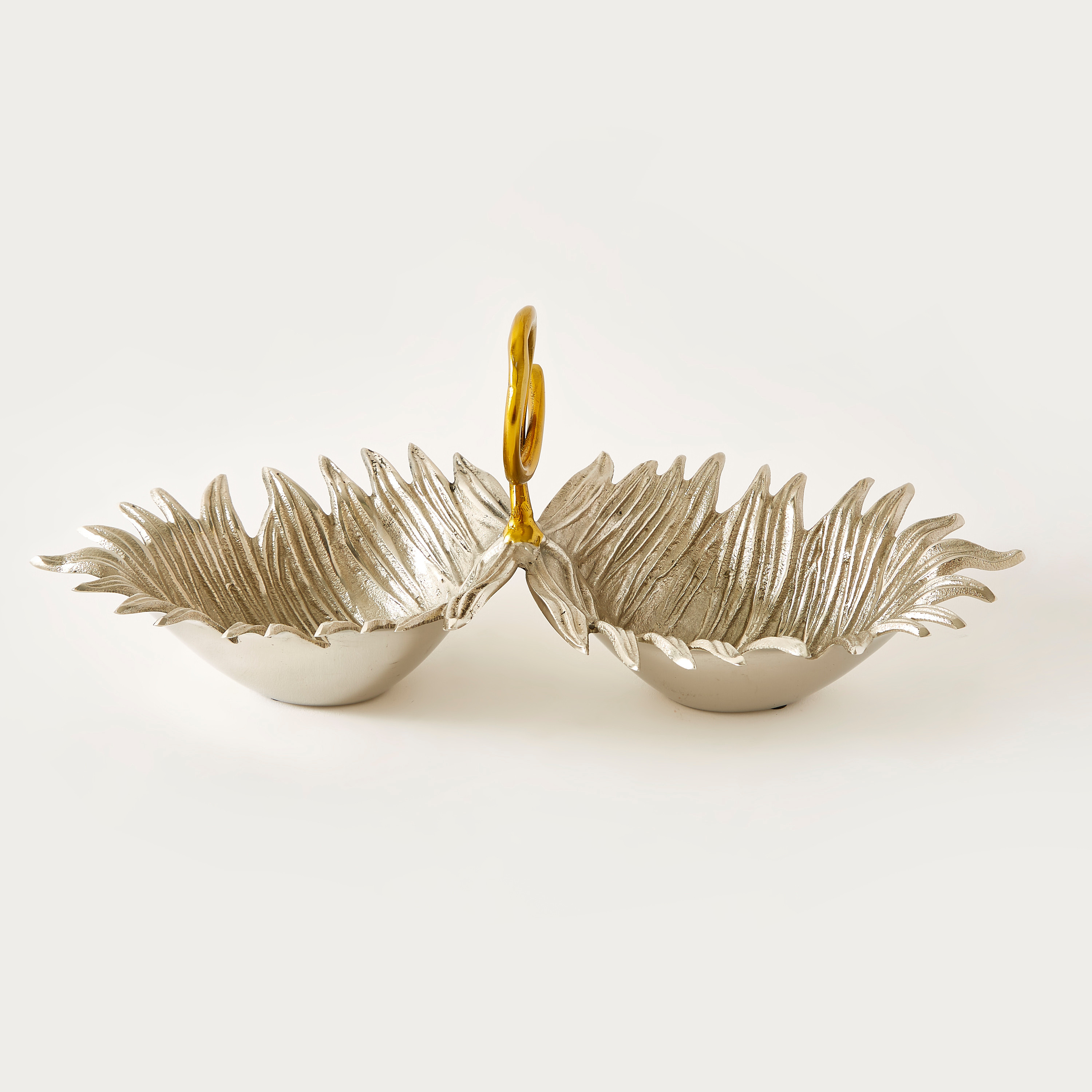 Fern 2-Section Serving Bowl - 10x7x6 cms-household-dining-serveware-servingtrays-image-2