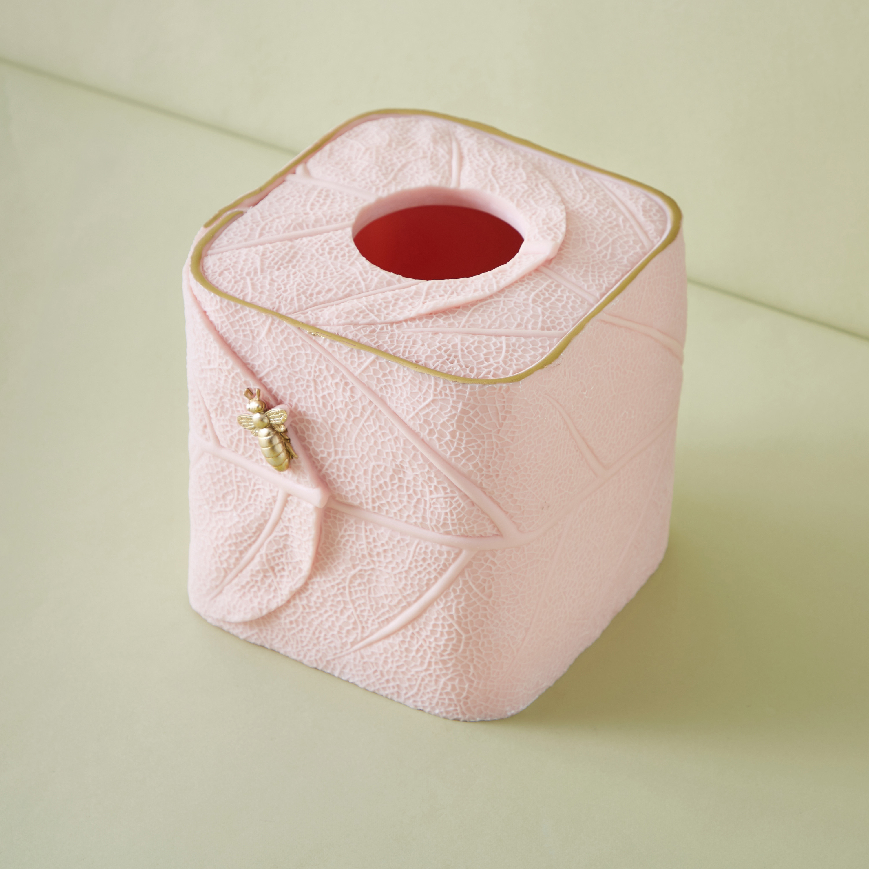Leaf Embossed Tissue Cover with Bumble Bee Accent-household-bathandlaundry-bathaccessories-bathaccessorysets-image-2