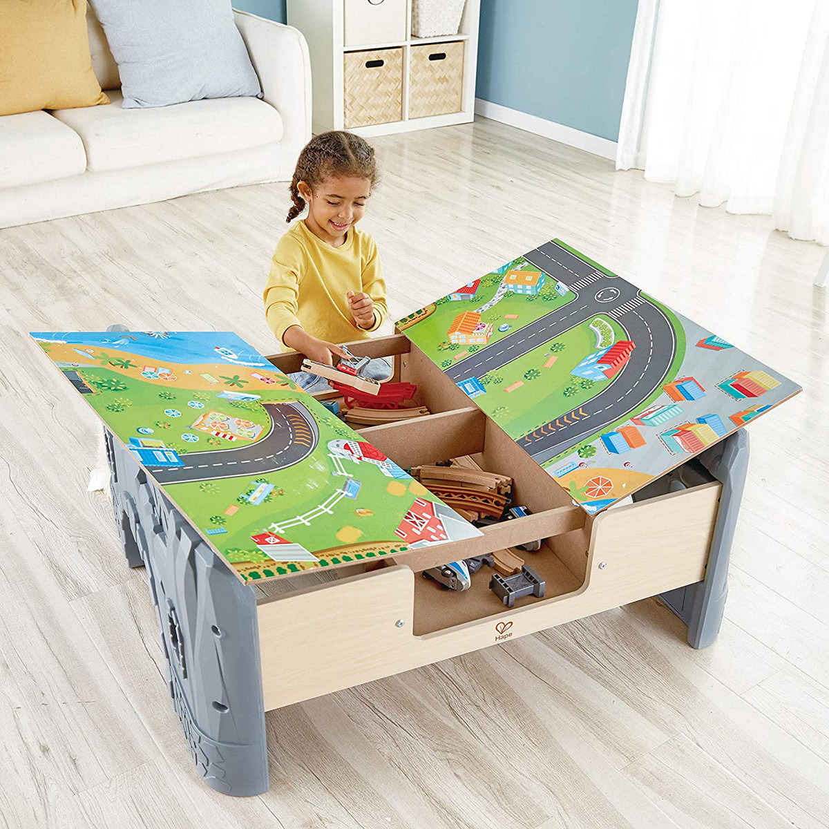 Hape train table on sale