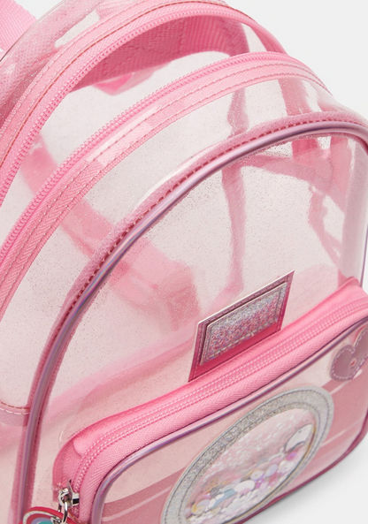Backpack with Glossy Finish and Glitter Detail-Girl%27s Backpacks-image-4