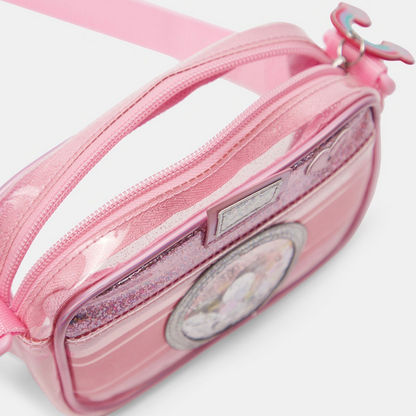 Glossy Crossbody Bag with Glitter Detail-Girl%27s Bags-image-3