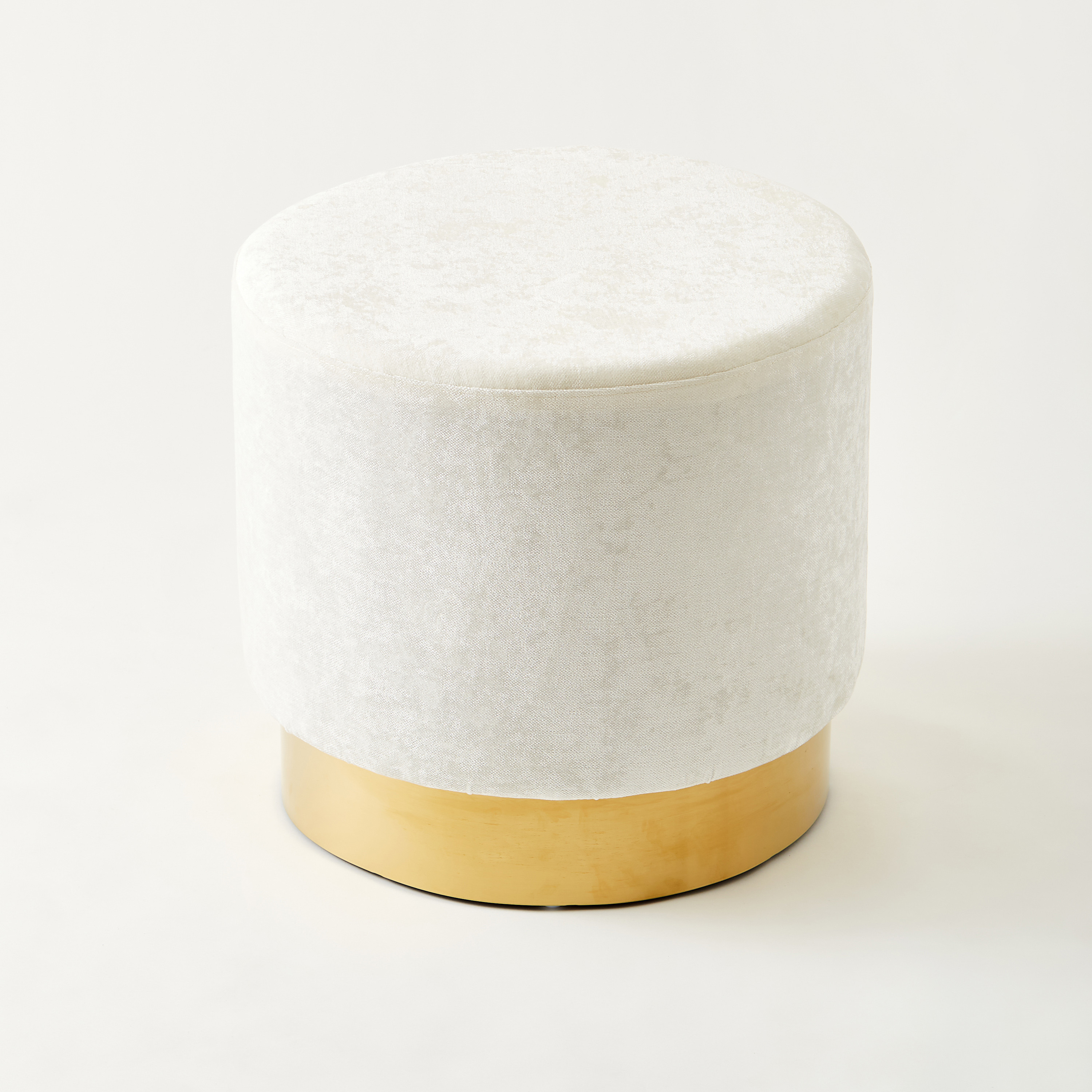 Upholstered Round Pouf - 58x58x54 cm-furniture-sofaandseating-ottomansbeanbagsandpoufs-image-2