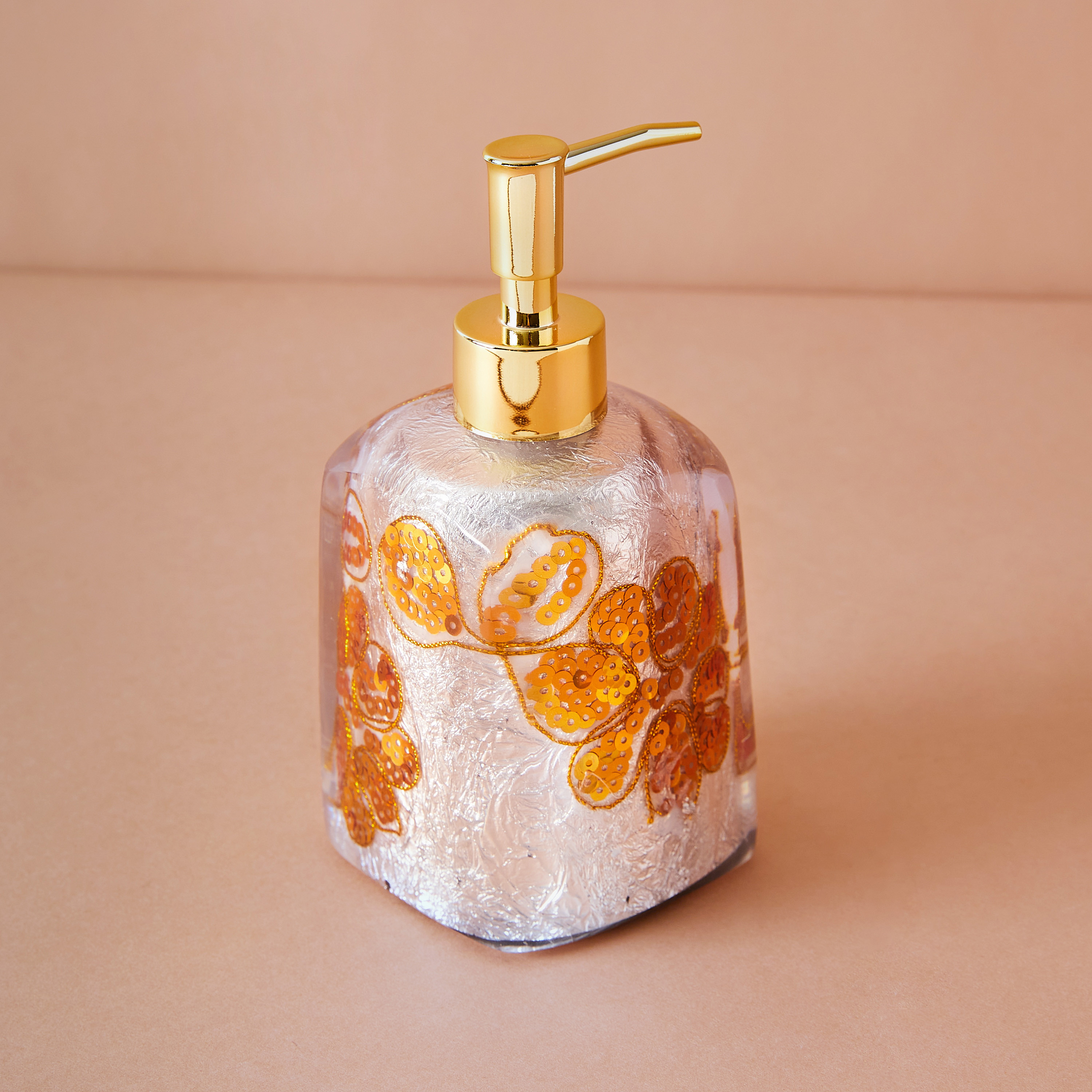 Sequin Embellished Lotion Dispenser-household-bathandlaundry-bathaccessories-soapdishesanddispensers-image-2