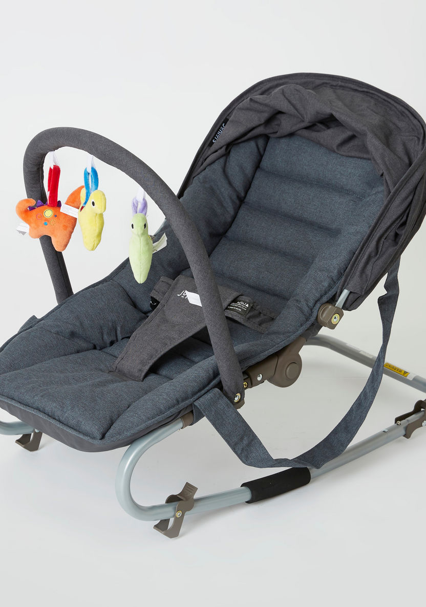 Juniors Coral Baby Rocker with Canopy-Infant Activity-image-1