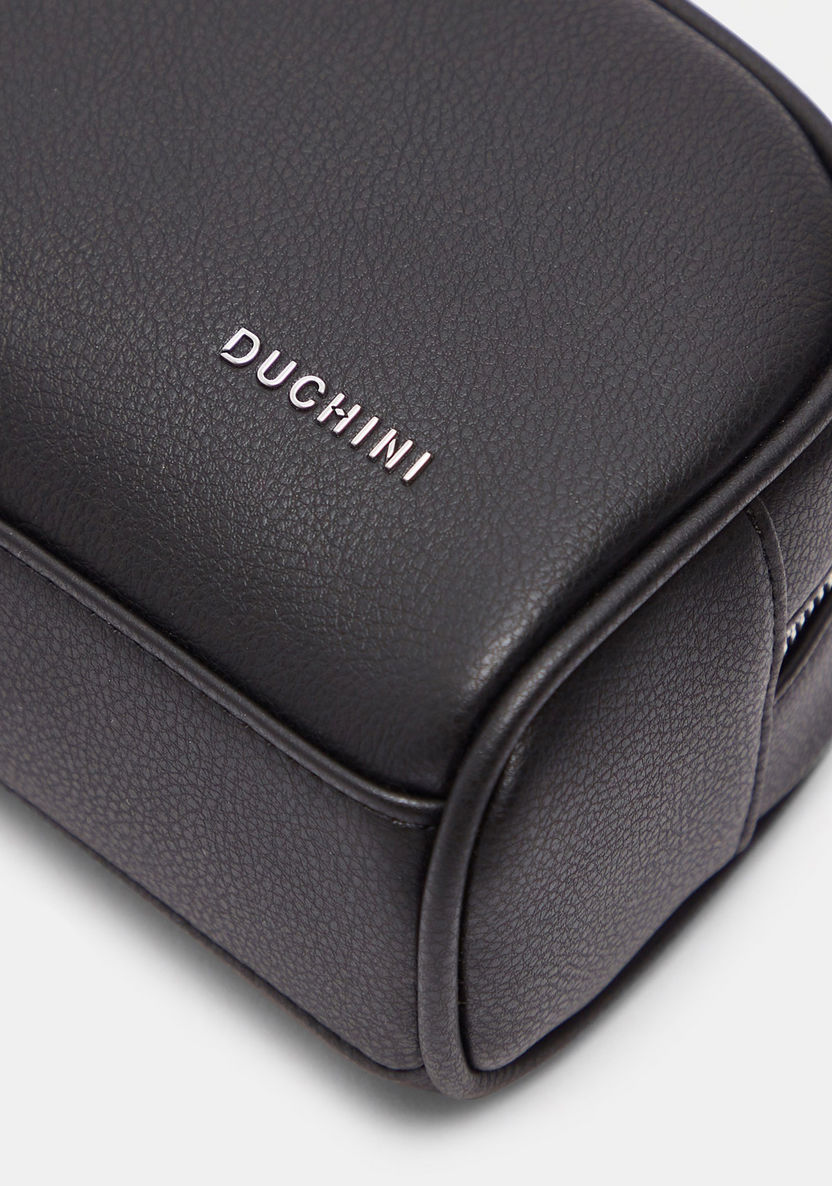Duchini Solid Pouch with Strap and Zip Closure-Men%27s Wallets%C2%A0& Pouches-image-4