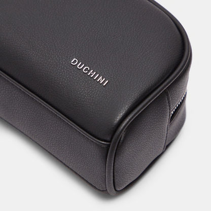 Duchini Solid Pouch with Strap and Zip Closure