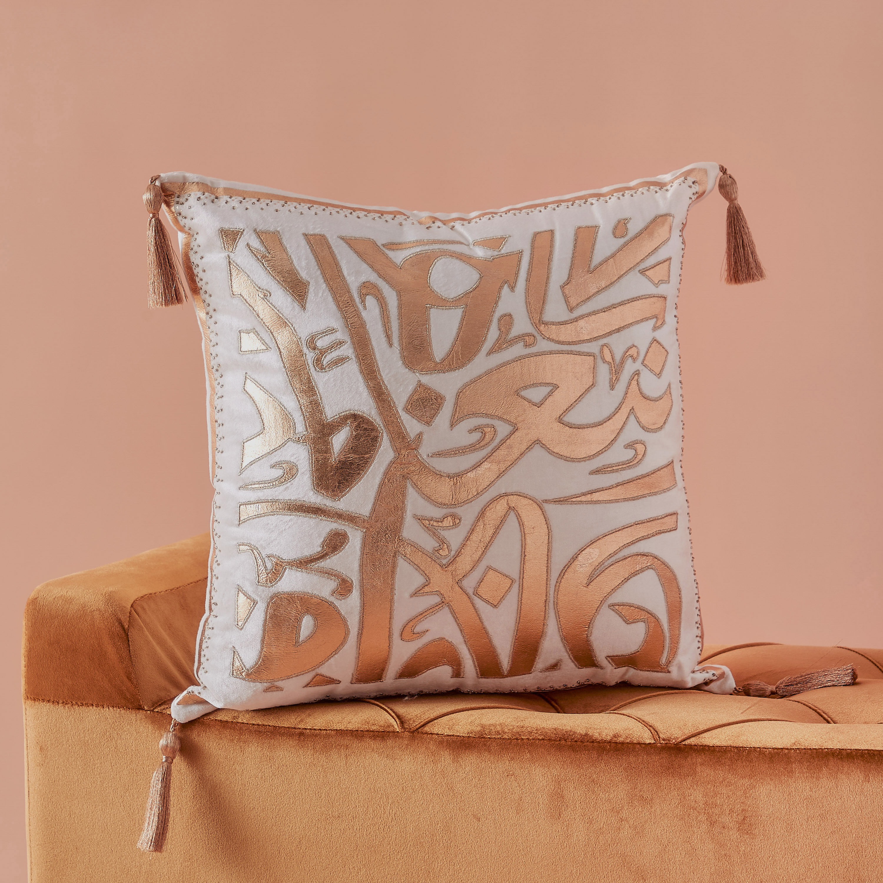 Velvet pillow best sale with tassels