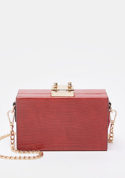 Celeste Animal Textured Clutch with Detachable Chain Strap-Women%27s Handbags-image-0