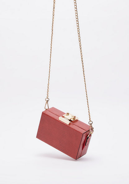 Celeste Animal Textured Clutch with Detachable Chain Strap-Women%27s Handbags-image-2