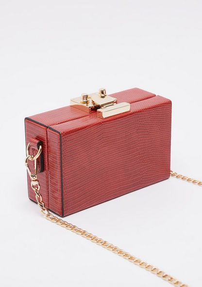 Celeste Animal Textured Clutch with Detachable Chain Strap-Women%27s Handbags-image-3