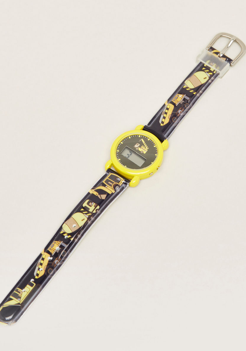 Juniors Digital Wrist Watch with Printed Strap and Buckle Closure-Watches-image-0