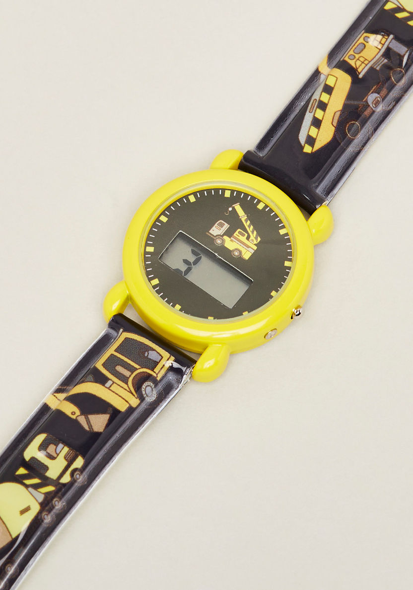 Juniors Digital Wrist Watch with Printed Strap and Buckle Closure-Watches-image-1