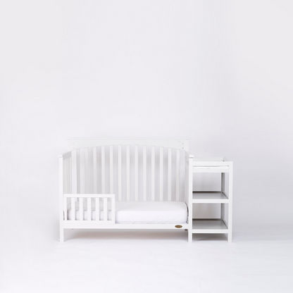 Dream On Me Chloe Grey 3-In-1 Convertible Wooden Crib with Changer (Up to 5 years)