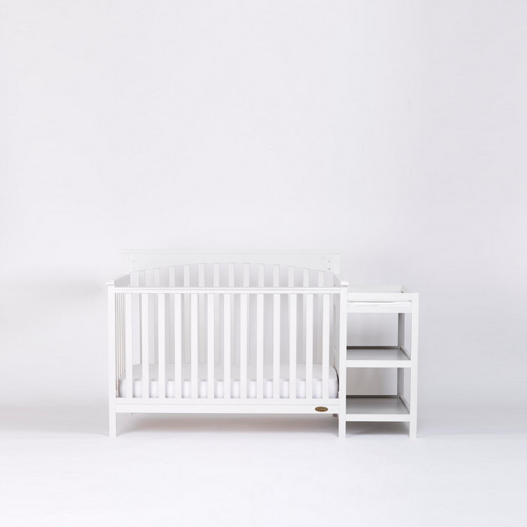 Dream On Me Chloe 3-In-1 Convertible Crib with Changer - Grey