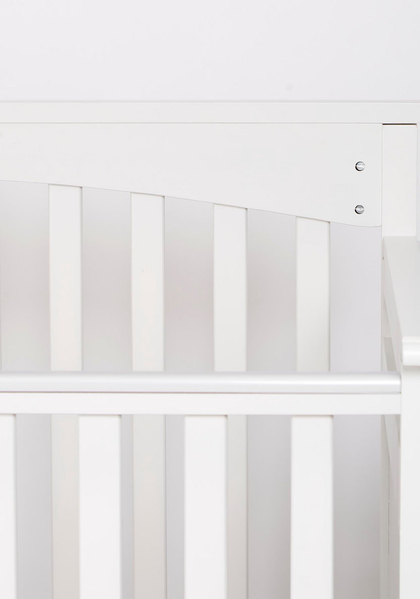 Dream On Me Chloe Grey 3-In-1 Convertible Wooden Crib with Changer (Up to 5 years)-Baby Cribs-image-6
