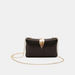 Celeste Satin Clutch with Clasp Closure and Sling Chain-Wallets & Clutches-thumbnail-0