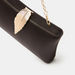 Celeste Satin Clutch with Clasp Closure and Sling Chain-Wallets & Clutches-thumbnail-4